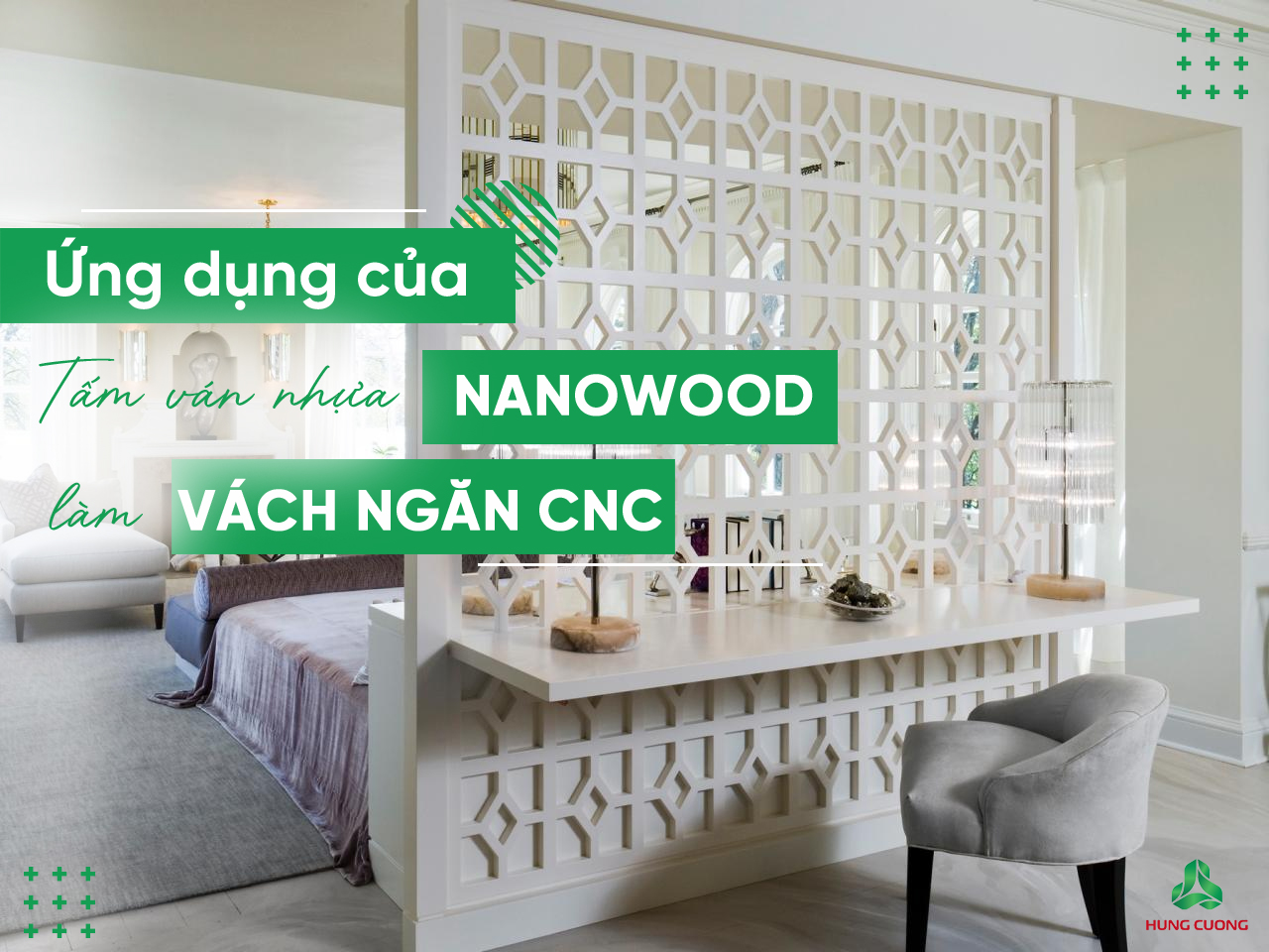 Ứng dụng của tấm nhựa PVC Nanowood làm Vách Ngăn CNC